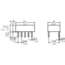 Panasonic TQ2L25, TQ2L25 relé do DPS, bistabilní, 2 cívky, 110 V/DC, 125 V/AC, 1 A, 1 ks
