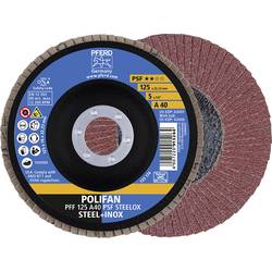 PFERD TOOLS 67644125 A Psf Steelox vějířovitý brusný kotouč Průměr 125 mm Ø otvoru 22.23 mm Zrnitost 40 10 ks