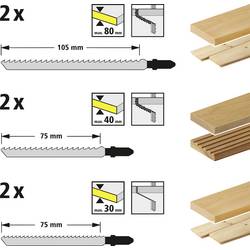 Wolfcraft 2377000 Sada pilových listů do nožové pilky + kapesní nůž 1 ks
