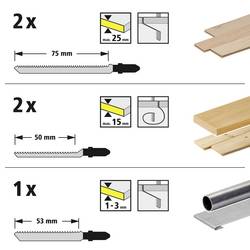 Wolfcraft 2377000 Sada pilových listů do nožové pilky + kapesní nůž 1 ks