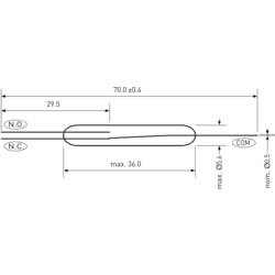 PIC PMC-3617 PMC-3617, jazýčkový kontakt, 1 přepínací kontakt, 400 V/DC, 400 V/AC, 1 A, 60 W