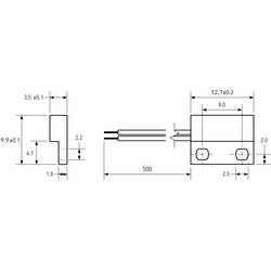 PIC MS-313-3-1-0500 MS-313-3-1-0500, jazýčkový kontakt, 1 spínací kontakt, 150 V/DC, 120 V/AC, 0.5 A, 10 W