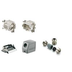 RockStar&reg; HDC kits-Heavy Duty Connectors, Kit, HE, Size: 3, Poles: 1, Screw connection, 500 V, 24 A, diecast aluminium, PG