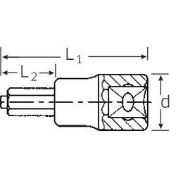 Stahlwille 54 IC 5 03070005 vnitřní šestihran BO nástrčný klíč 5 mm 1/2