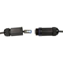 LogiLink CQ7093S RJ45 síťové kabely, propojovací kabely CAT 6A S/FTP 10.00 m černá stíněný, odolné proti UV záření, odolné proti oleji 1 ks