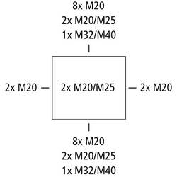 Spelsberg 73541201 AK 12 rozvodná skříň na omítku Počet modulů (šířka) = 12 Počet řádků = 1 Obsah 1 ks