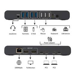 SpeaKa Professional SP-KVM-2P4K 2 porty přepínač KVM šedá (matná)