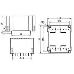 Weiss Elektrotechnik 83/245 transformátor do DPS 1 x 230 V 2 x 12 V/AC 10 VA 417 mA