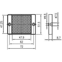Reflektory Leuze Electronic TKS 50 x 50 Nalepovací, šroubovatelná TKS 50 x 50