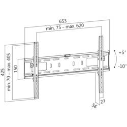 LogiLink BP0018 TV držák na zeď 94,0 cm (37) - 177,8 cm (70) naklápěcí
