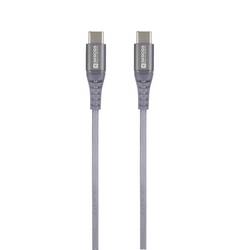 Skross USB kabel USB 2.0 USB-C ® zástrčka, USB-C ® zástrčka 1.20 m vesmírná šedá kulatý, flexibilní provedení, látkový potah SKCA0017C-C120CN