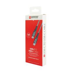 Skross USB kabel USB 2.0 USB-C ® zástrčka, USB-C ® zástrčka 1.20 m vesmírná šedá kulatý, flexibilní provedení, látkový potah SKCA0017C-C120CN