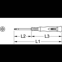 KS Tools 5007157 500.7157 pro elektroniku a jemnou mechaniku křížový šroubovák PZ 1