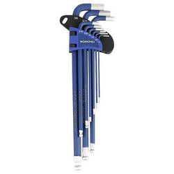 WorkPro vnější šestihran, Kulová hlavice sada šroubováků 1.5 mm, 2 mm, 2.5 mm, 3 mm, 4 mm, 5 mm, 6 mm, 8 mm, 10 mm 1.5 mm, 2 mm, 2.5 mm, 3 mm, 4 mm, 5 mm, 6