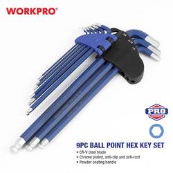 WorkPro vnější šestihran, Kulová hlavice sada šroubováků 1.5 mm, 2 mm, 2.5 mm, 3 mm, 4 mm, 5 mm, 6 mm, 8 mm, 10 mm 1.5 mm, 2 mm, 2.5 mm, 3 mm, 4 mm, 5 mm, 6
