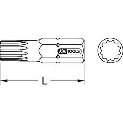KS Tools 911.2341 9112341 bit s více hranami Pohon (šroubovák): 1/4 (6,3 mm) Typ zakončení: XZN M4 25 mm