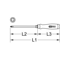 KS Tools 3001071 300.1071 křížový šroubovák PZ 1 DIN ISO 8764