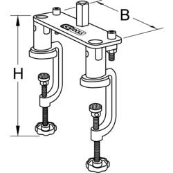 KS Tools 222.5202 Stolní svorka pro upichovačku