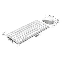 Hama WKM-500 Bluetooth® sada klávesnice a myše německá, QWERTZ bílá