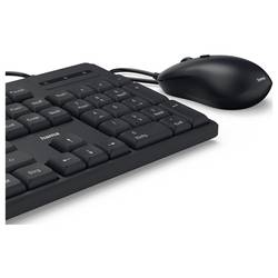 Hama CKM-200 kabelový sada klávesnice a myše německá, QWERTZ černá