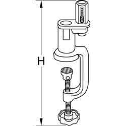 KS Tools 222.5102 Stolní svorka pro upichovačku