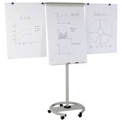 Rocada flipchart 617 (š x v) 1900 mm x 640 mm bílá, šedá omyvatelný, popisovatelný, výškově nastavitelný, vč. odkládací poličky, magnetický R617102