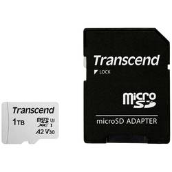 Transcend TS1TUSD300S-A paměťová karta microSD Retail 1 TB UHS-I, Class 10, v30 Video Speed Class, A1 Application Performance Class, A2 Application Performance