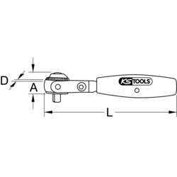 KS Tools 9143815 914.3815 ráčna 3/8 165 mm