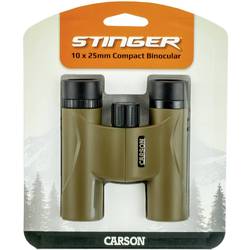 Carson Optical dalekohled Carson Stinger, BK-7, 10x, 2,5 cm, Voll mehrfachbeschichtet (FMC), Khaki, 223 g 10 x 25 mm Dachkant béžová, černá HW-025
