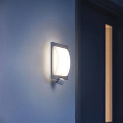 Steinel L20 S 566814 venkovní nástěnné osvětlení s PIR detektorem úsporná žárovka, LED E27 60 W stříbrná