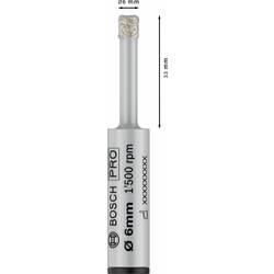 Bosch Accessories 2608599053 2608599053 vrtací korunka 6 mm diamantová vrstva 1 ks