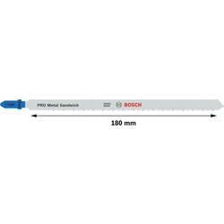 Bosch Accessories 2608655114 List přímočaré pily PRO Metal Sandwich T718BF, 180 mm, 5 ks 5 ks