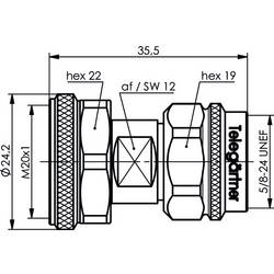 Telegärtner 100024211 100024211 N adaptér N zástrčka - Konektor 4,3-10 1 ks Piece