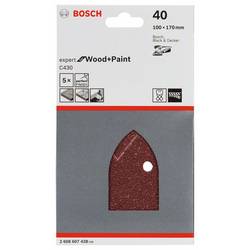 Bosch Accessories 2608607428 2608607428 univerzální brusný papír na suchý zip, s otvory Zrnitost 40 (d x š) 230 mm x 125 mm 5 ks