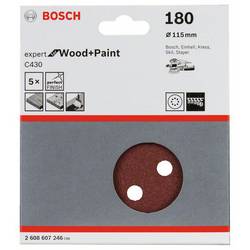 Bosch Accessories 2608607246 2608607246 brusné papíry pro excentrické brusky na suchý zip, s otvory Zrnitost 180 (Ø) 115 mm 5 ks