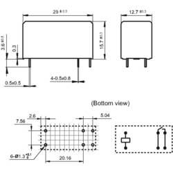 relé do DPS Hongfa HF115F-S/012-HSF, 12 V/DC, 16 A, 1 spínací kontakt, 1 ks
