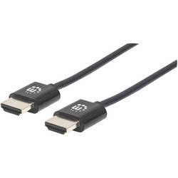 Manhattan HDMI kabel Zástrčka HDMI-A, Zástrčka HDMI-A 3.00 m černá 394376 4K UHD, Audio Return Channel HDMI kabel