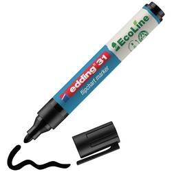 Edding 4-31001 popisovač na flipcharty edding EcoLine 31 - Marker - für Flipchart - Schwarz kulatý hrot 1.5 - 3 mm černá 1 ks