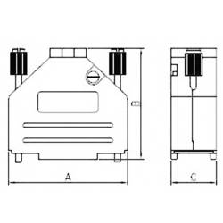 TRU COMPONENTS TC-AMET-09 RS-203 1586443 D-SUB pouzdro Pólů: 9 180 ° 1 ks