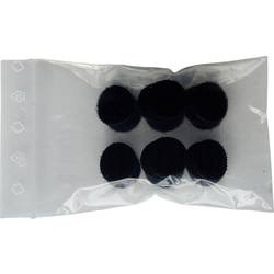 TRU COMPONENTS 685-330-Bag kulaté suché zipy, lepicí, háčková a flaušová část, (Ø) 20 mm, černá, 8 pár