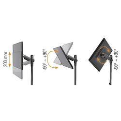 My Wall HT34L držák monitoru 1 Displej: (s) 43,2 cm (17) - 88,9 cm (35) černá naklápěcí, nastavitelná výška
