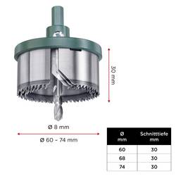 kwb 498300 vrtací korunka 3dílná 60 mm, 67 mm, 74 mm 1 ks