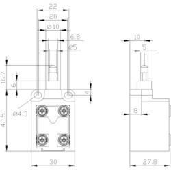 Siemens 3SE52500CC05 3SE5250-0CC05 polohový spínač 6 A kryt na spojku , kovové zdvihátko IP20 1 ks