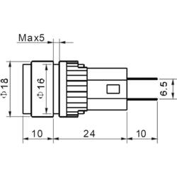 TRU COMPONENTS 140382 indikační LED zelená 24 V/DC, 24 V/AC