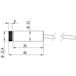 Picotronic laserový modul bodová červená 1 mW DG670-1-12-F (12X40)-C300