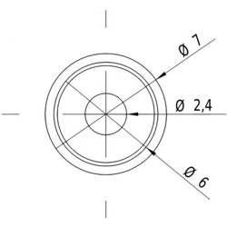 Picotronic laserový modul bodová červená 1 mW DGI650-1-5 (7X14)-F35-C125