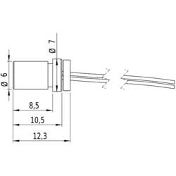 Picotronic laserový modul bodová červená 1 mW DGI650-1-5 (7X14)-F35-C125