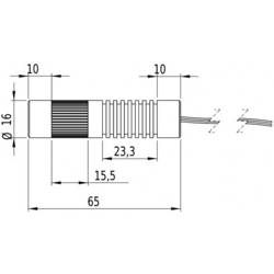 Picotronic laserový modul lineární zelená 5 mW LC532-5-3-F (16 x 65)