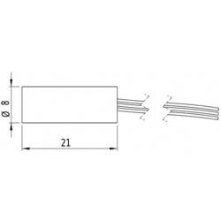 Picotronic laserový modul bodová červená 1 mW DI650-1-5 (8x21)-AP