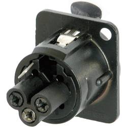 Neutrik NC3FD-S-1-B XLR konektor přírubová zásuvka, rovná Pólů: 3 černá 1 ks